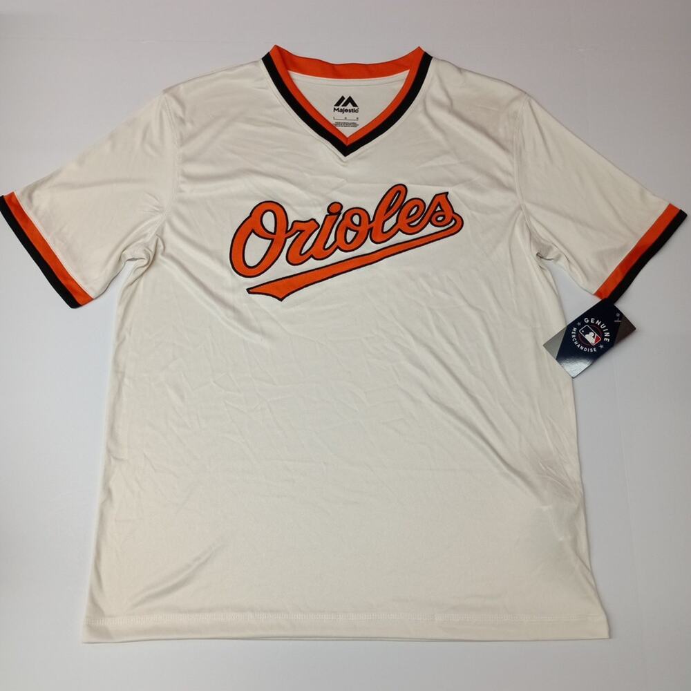 Baltimore Orioles White Men’s MLB Jersey Size L Large Majestic